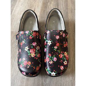 Alegria Joleen Blossom Leather Non-Marking Women's Nursing Clogs US Sz 41